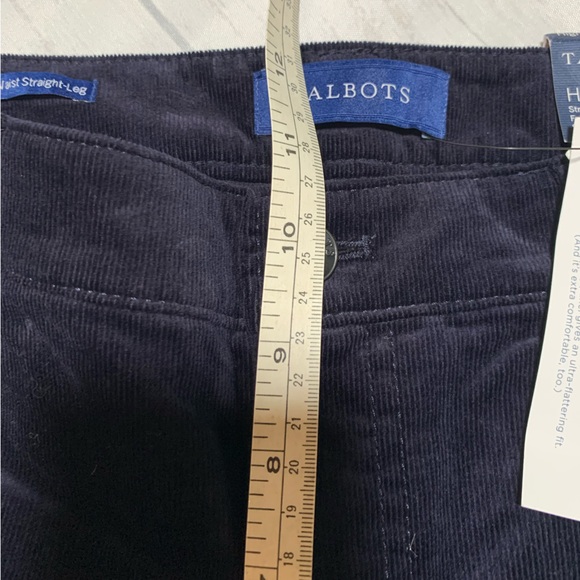 NWT Talbots high waist straight leg full length. Dark navy blue. Size 10P. - Picture 10 of 12